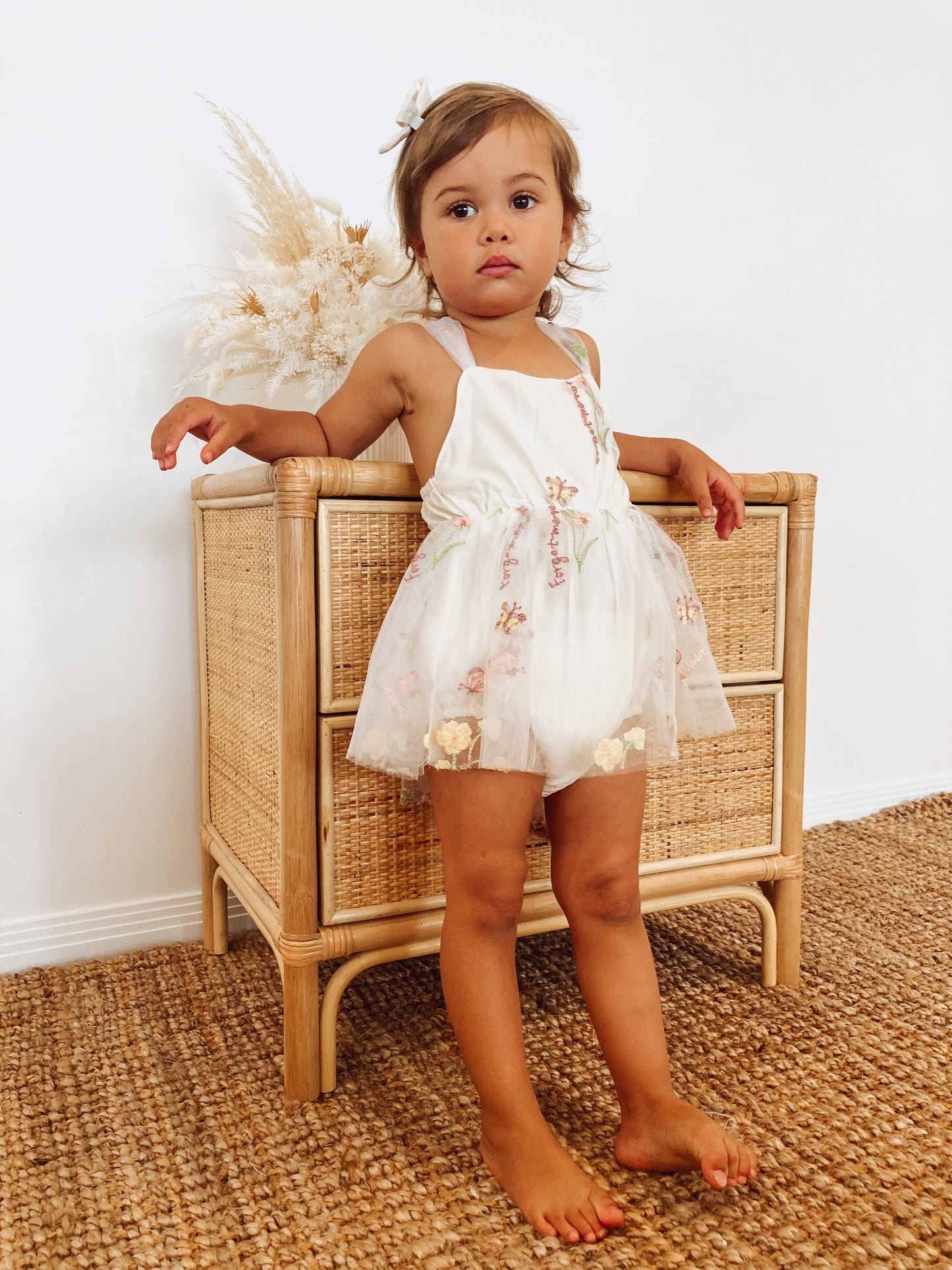 White Girl Fairy Princess Tulle Romper