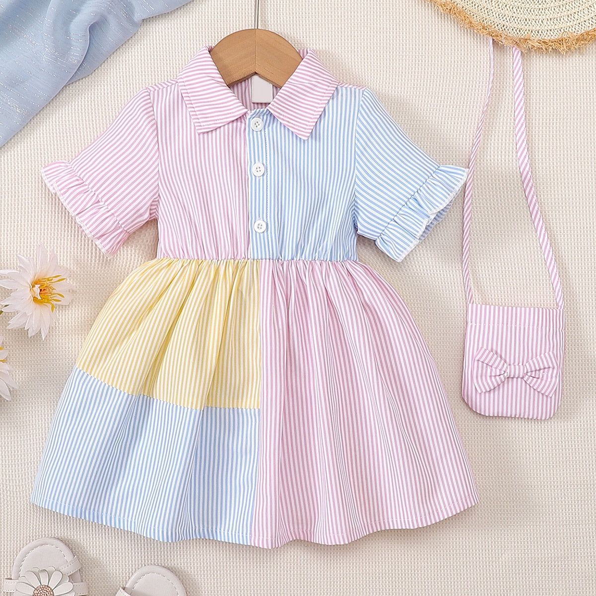 Baby Girl Colour Block Dress