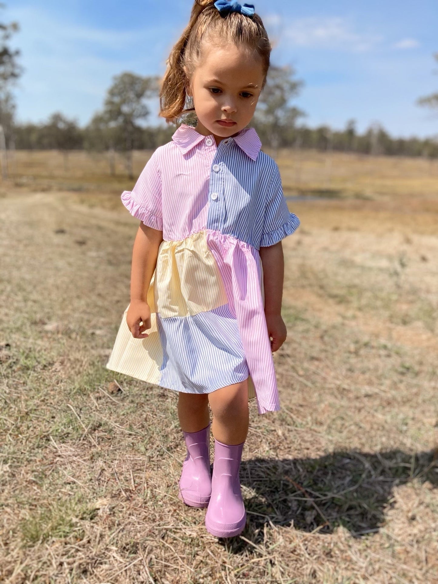 Baby Girl Colour Block Dress