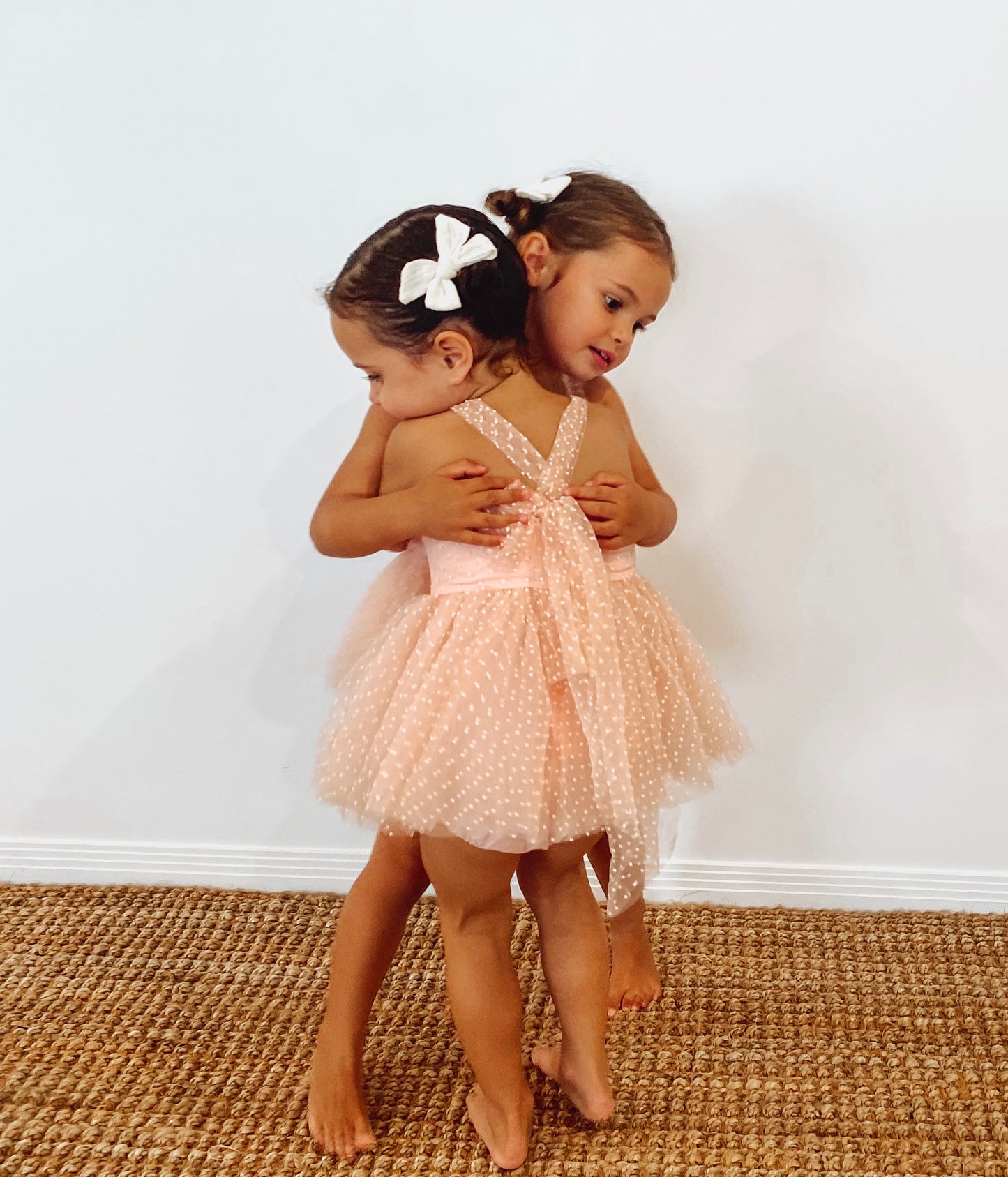 Pink Polka Dot Tulle Romper