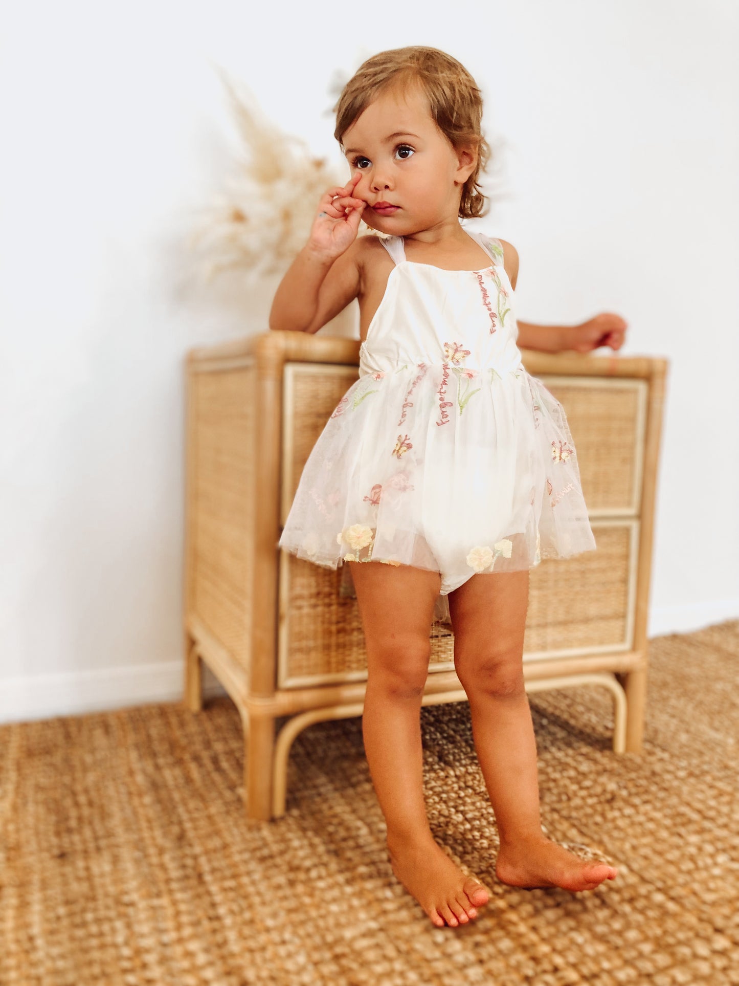 White Girl Fairy Princess Tulle Romper