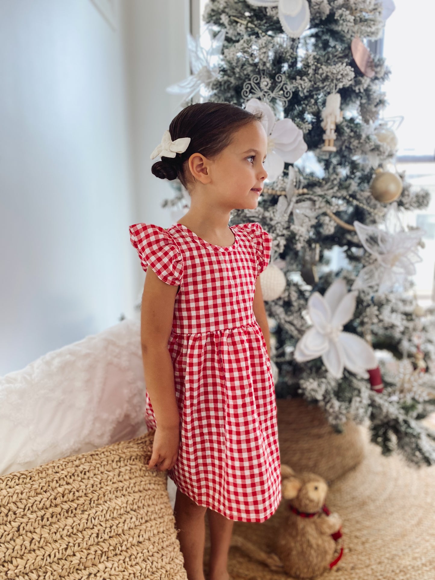 Baby Girl Summer Red Gingham Dress