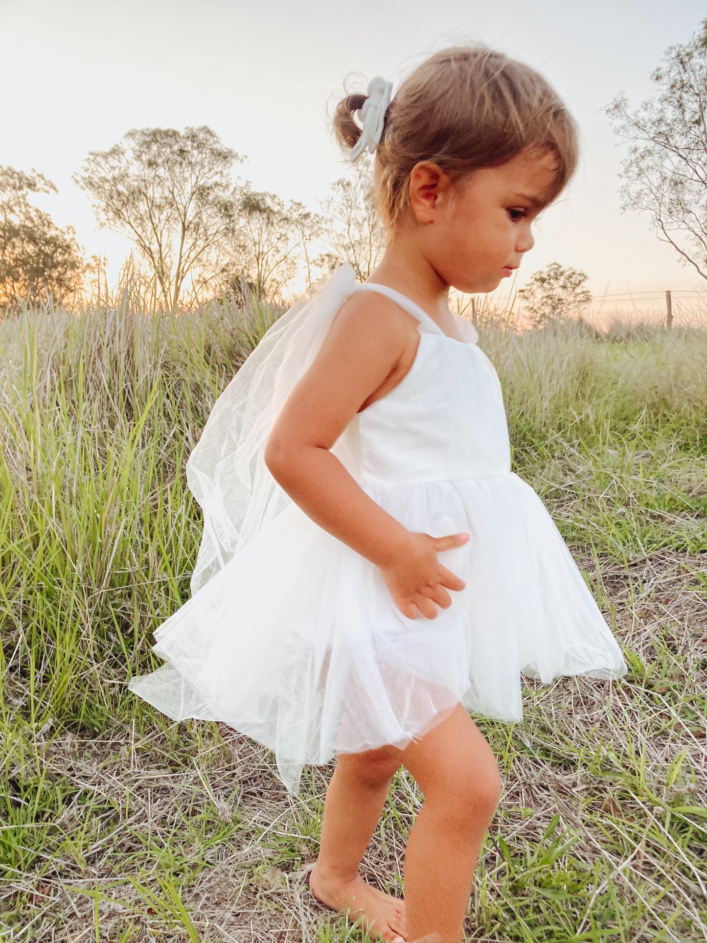 White Tulle Romper