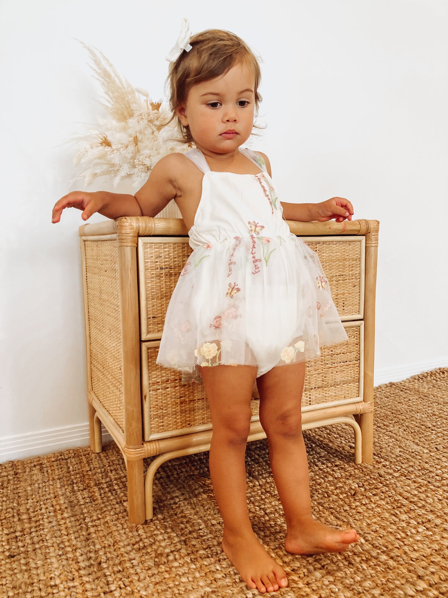 White Girl Fairy Princess Tulle Romper