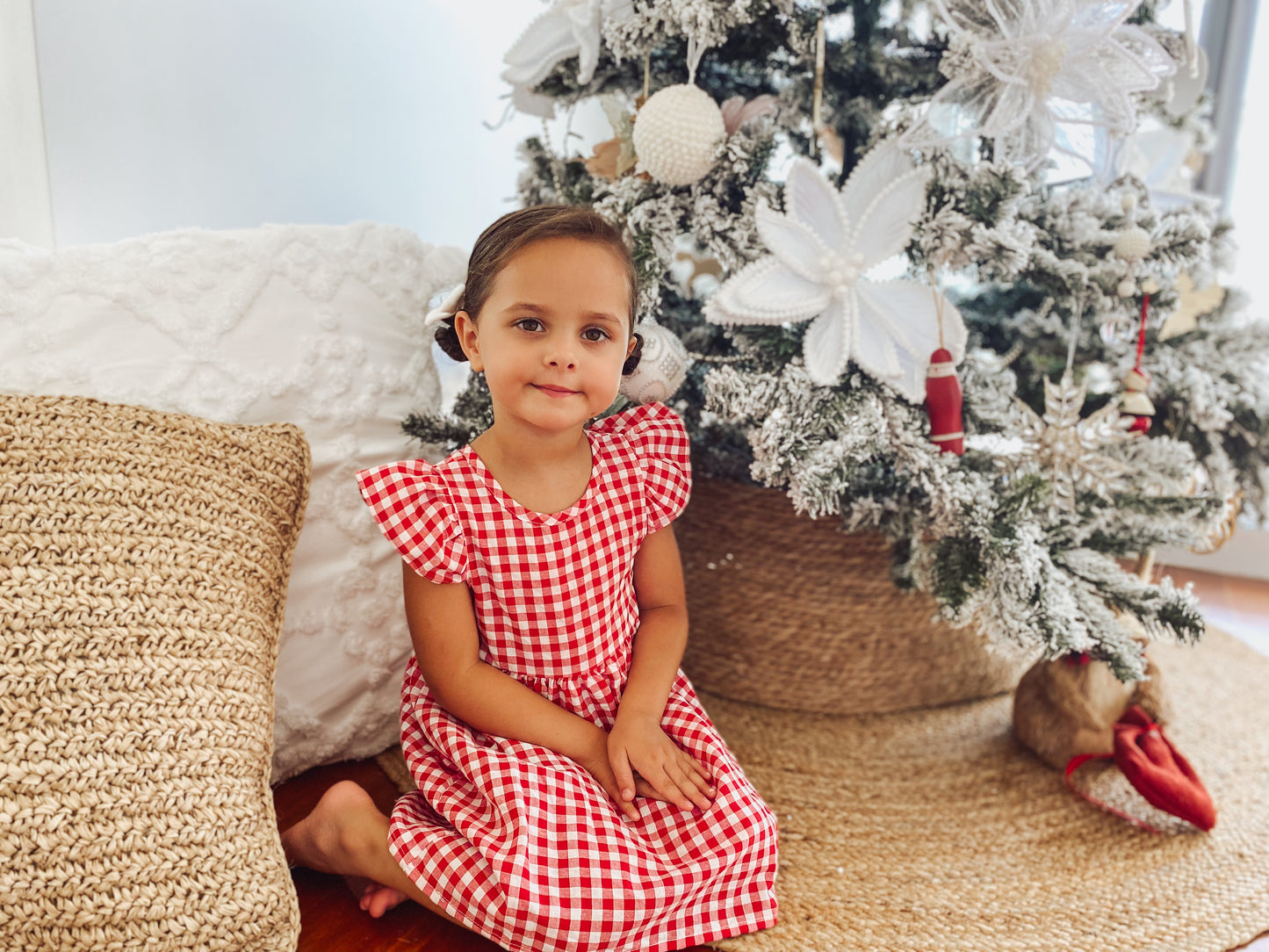 Baby Girl Summer Red Gingham Dress