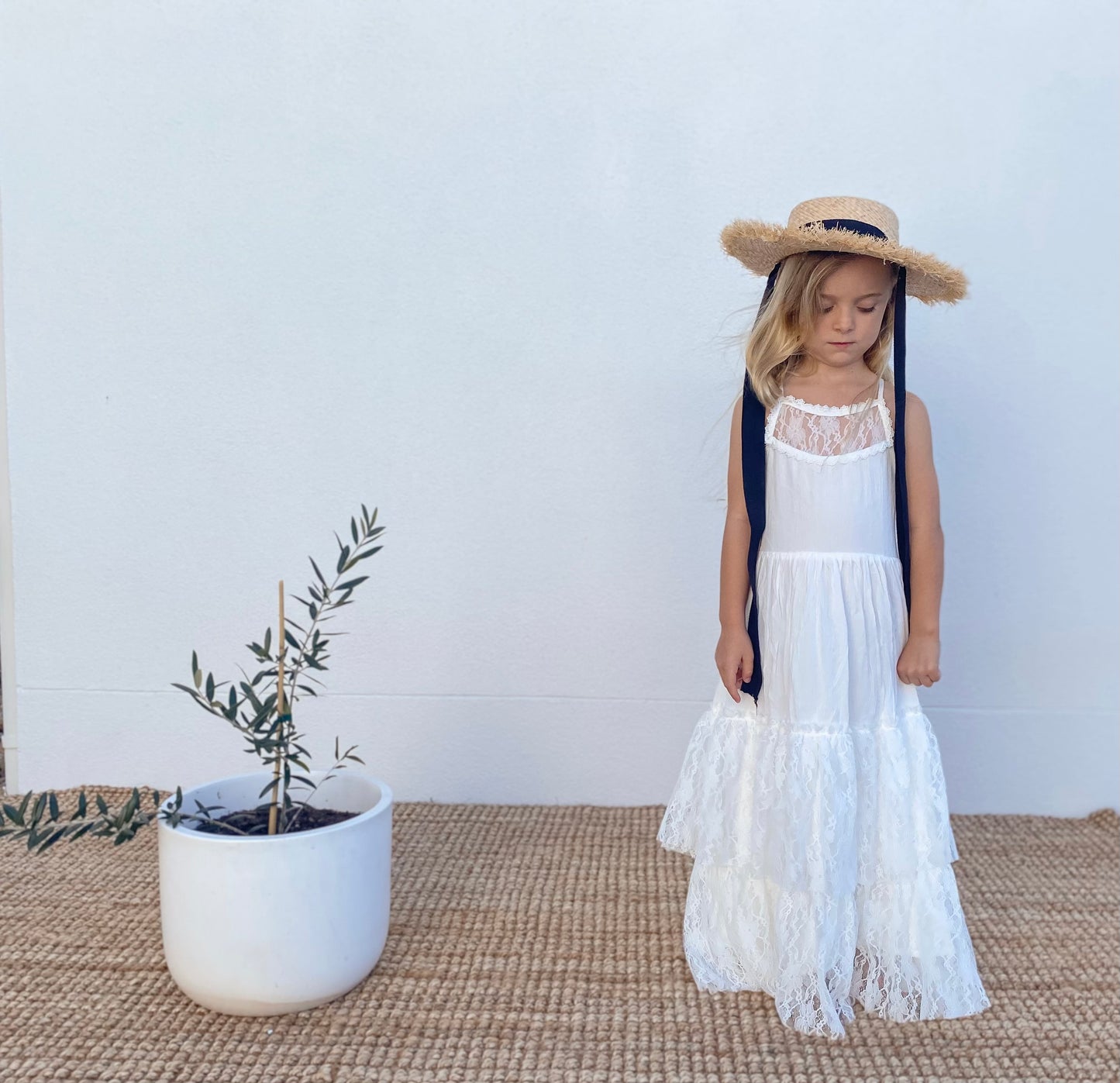 White Bohemian Long Lace Dress