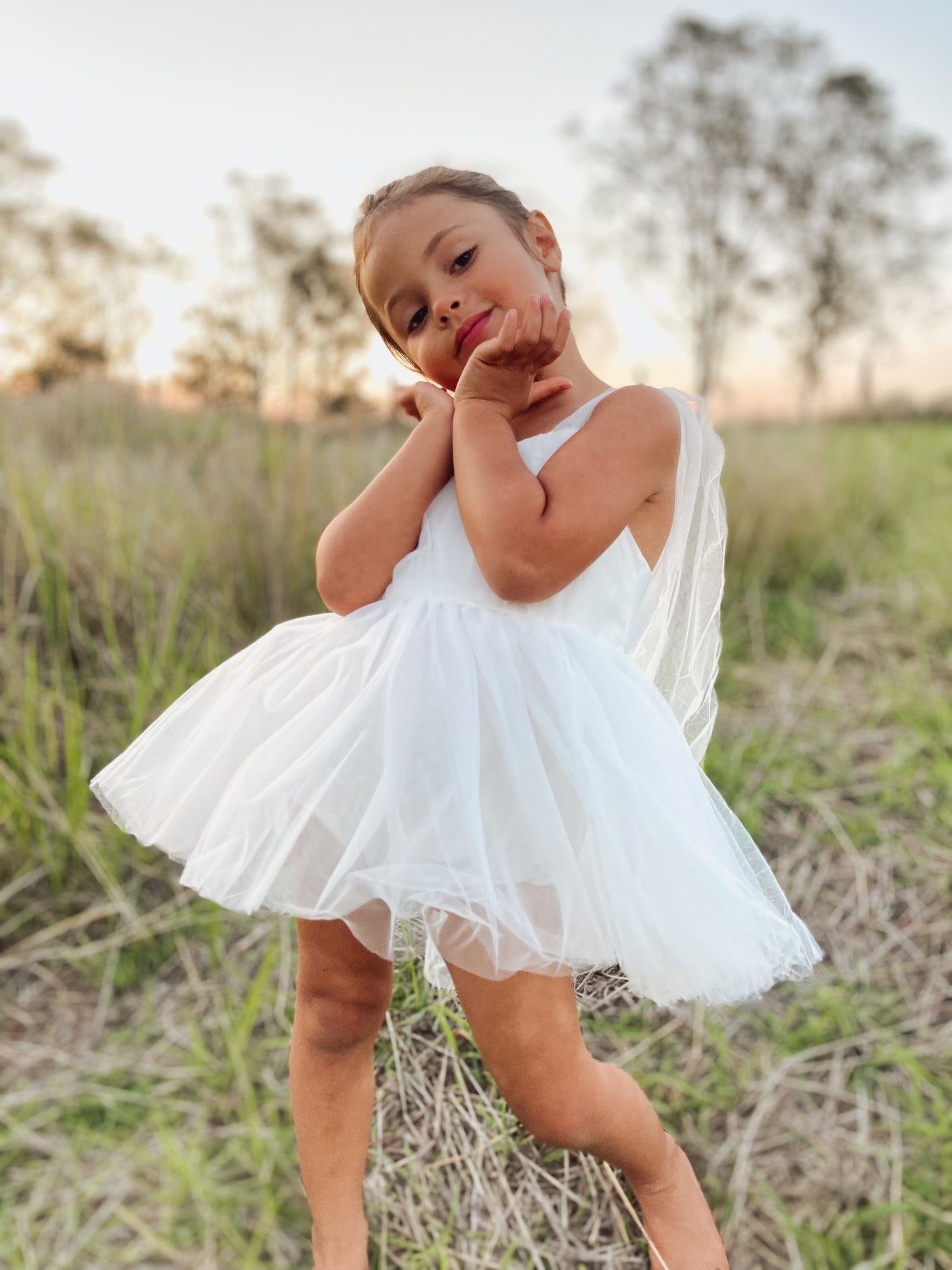 White Tulle Romper