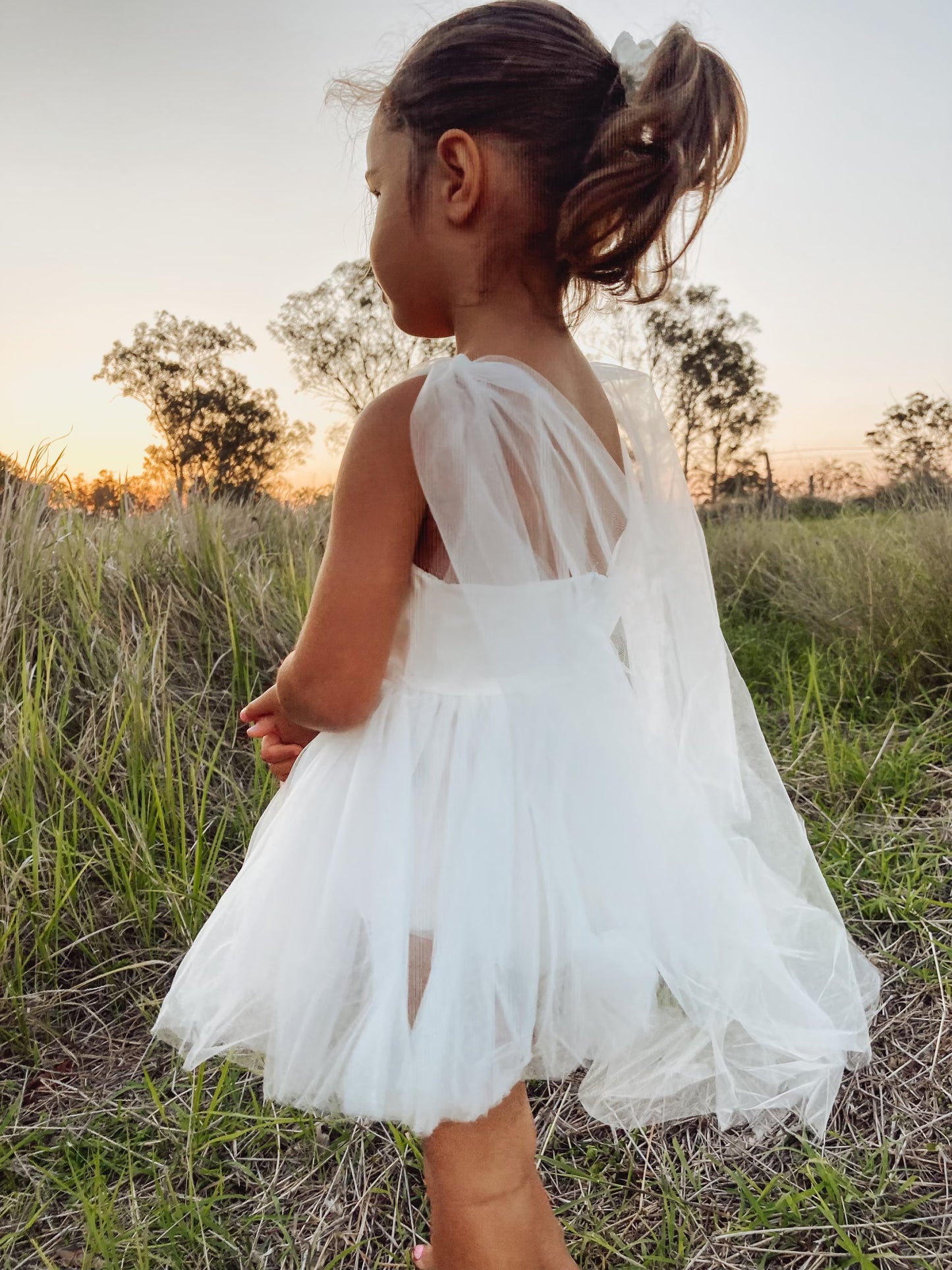 White Tulle Romper