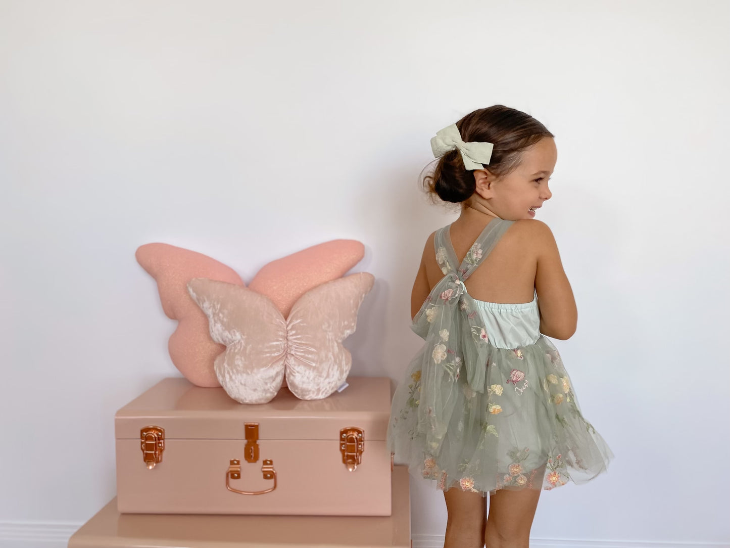 Green Baby Girl Princess Fairy Tulle Romper Dress