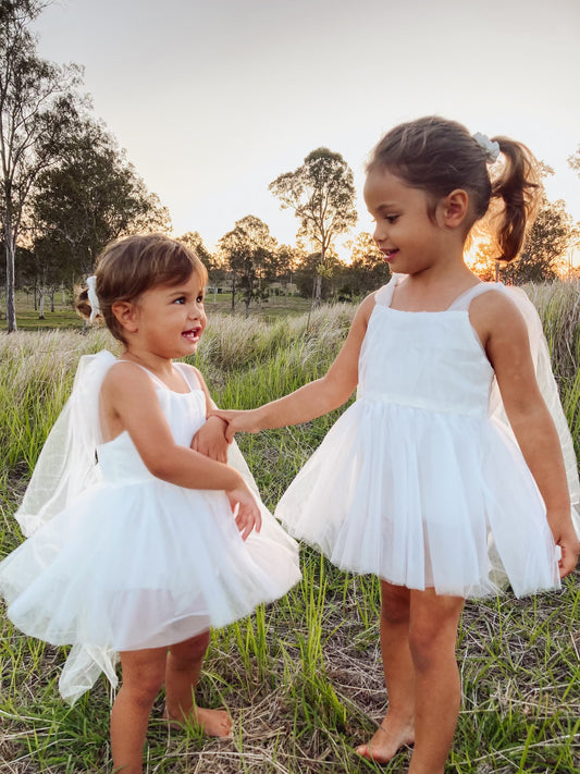 White Tulle Romper