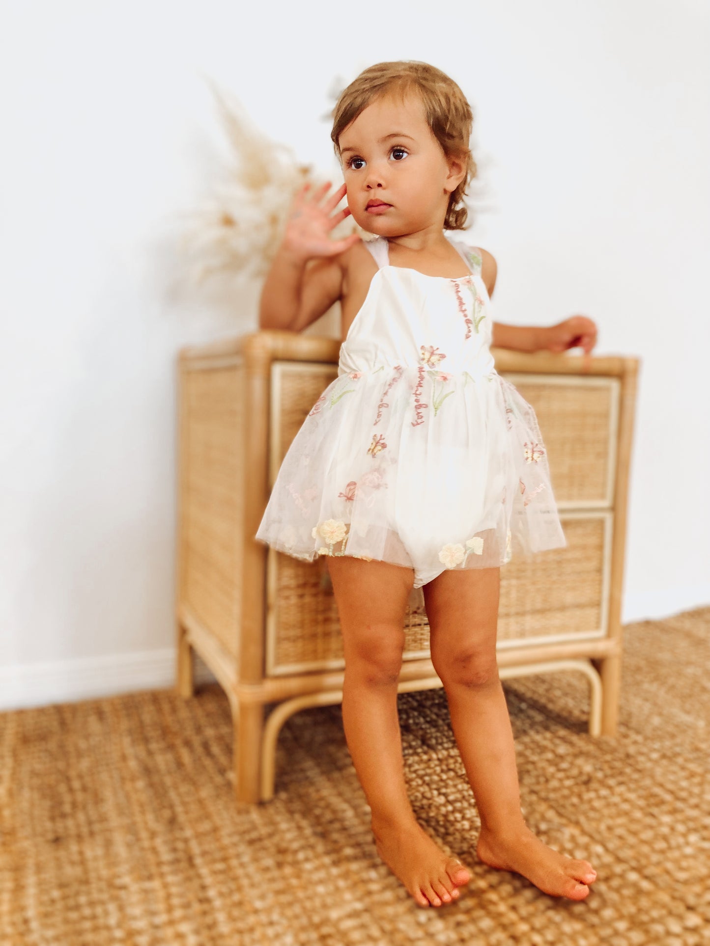 White Girl Fairy Princess Tulle Romper