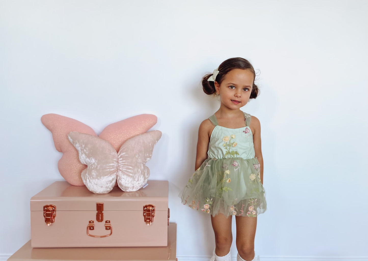 Green Baby Girl Princess Fairy Tulle Romper Dress