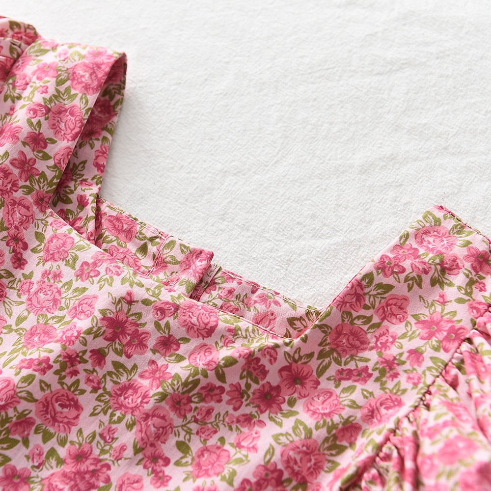 Pink Summer Floral Dress