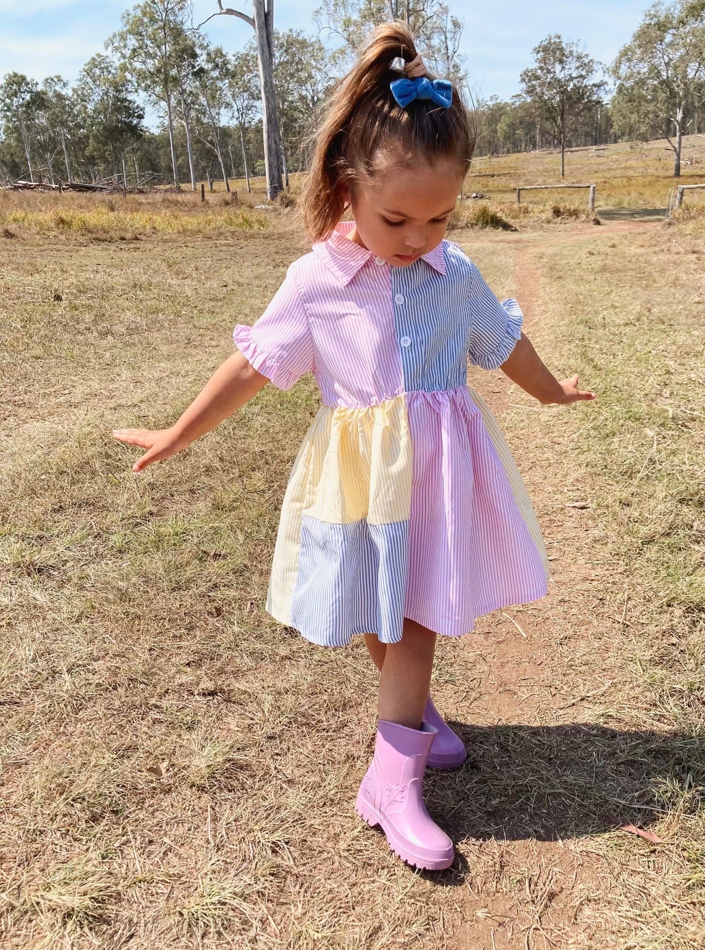 Baby Girl Colour Block Dress