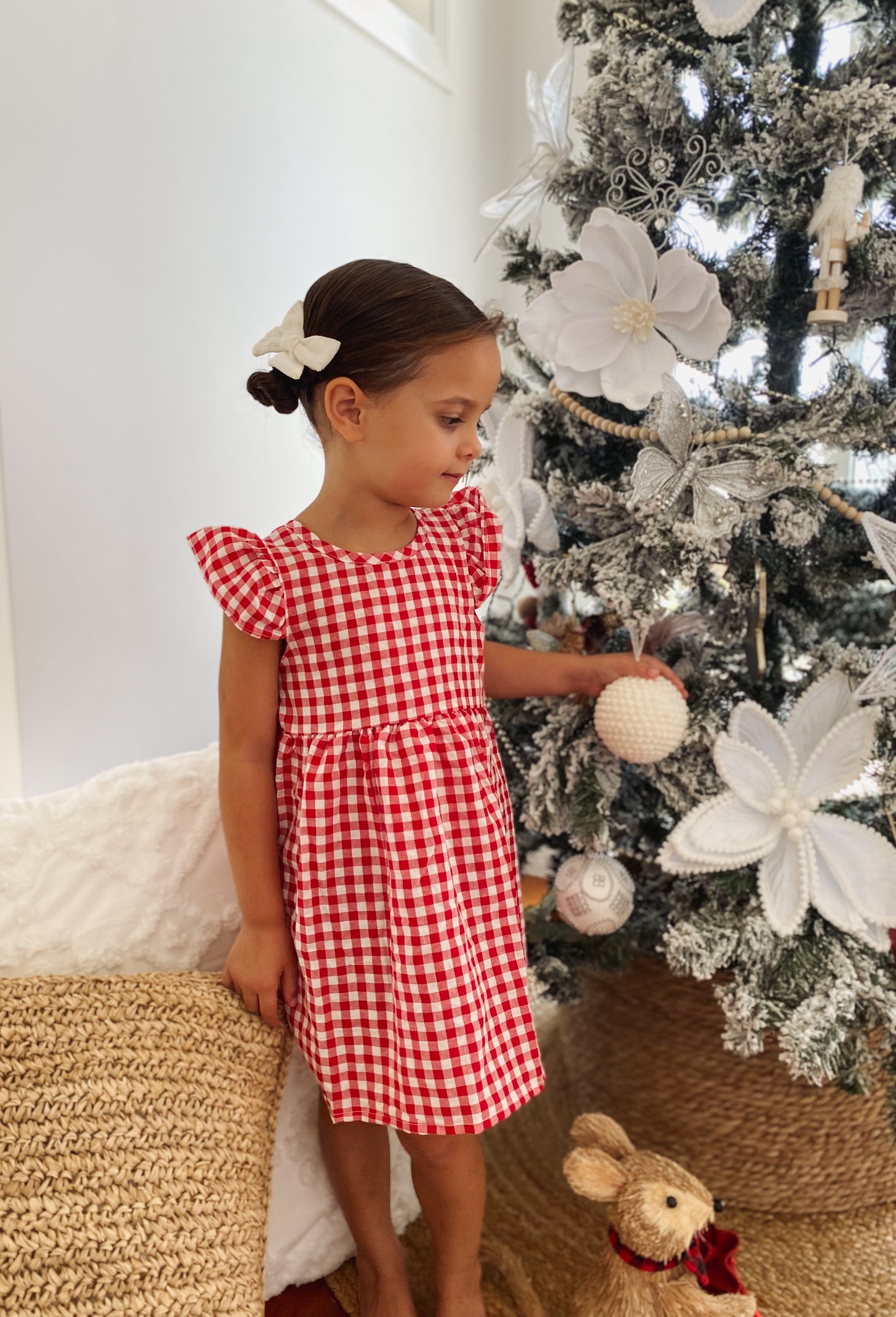 Baby Girl Summer Red Gingham Dress